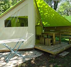 Wooden Tent Rental Junior in Dordogne