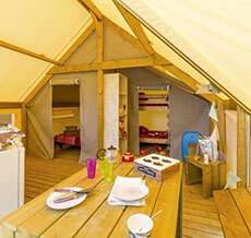 Alquiler de lodge junior plus carpa en Périgord