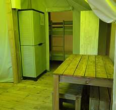 Junior plus lodge tent for rent in the Dordogne