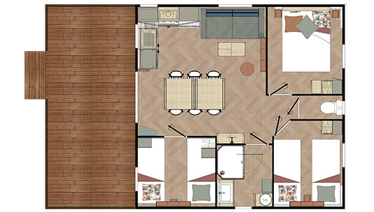 Map of the cottage Sésame