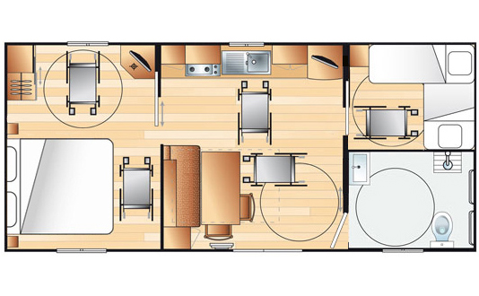 Map of the mobile home PRM