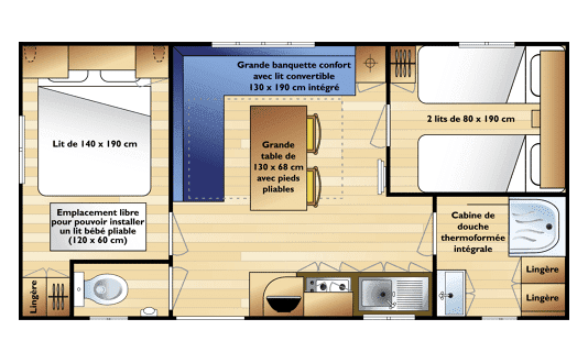 Map of the mobile home Family