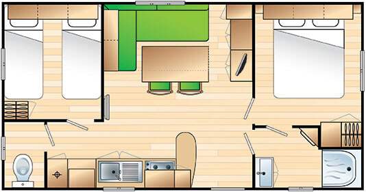 Plan du mobil-home Super Mercure