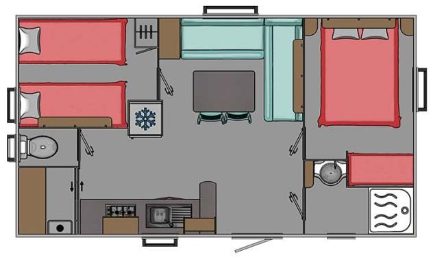 Map of the Trigano mobile home