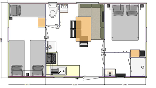 Plan du mobil-home Vénézia